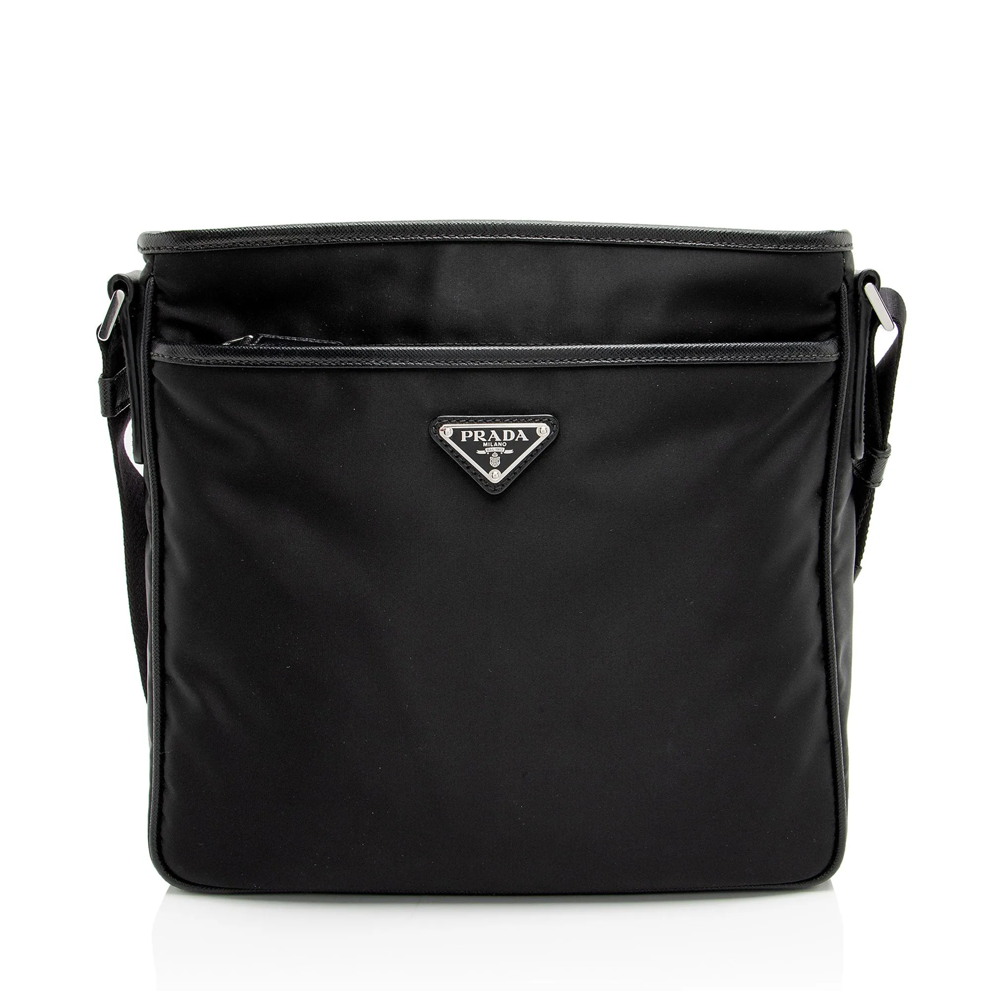 Prada Tessuto Saffiano Flat Messenger