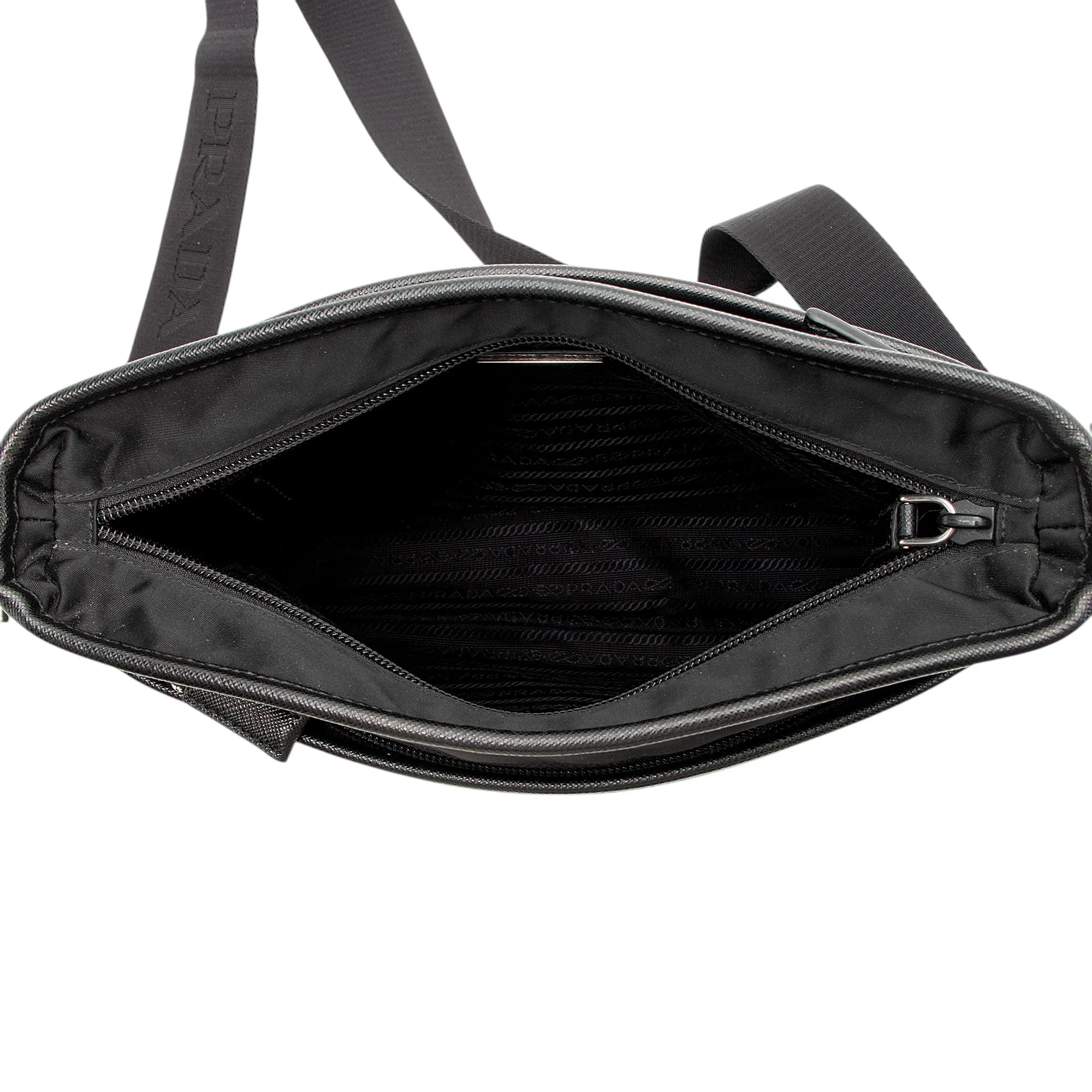 Prada Tessuto Saffiano Flat Messenger