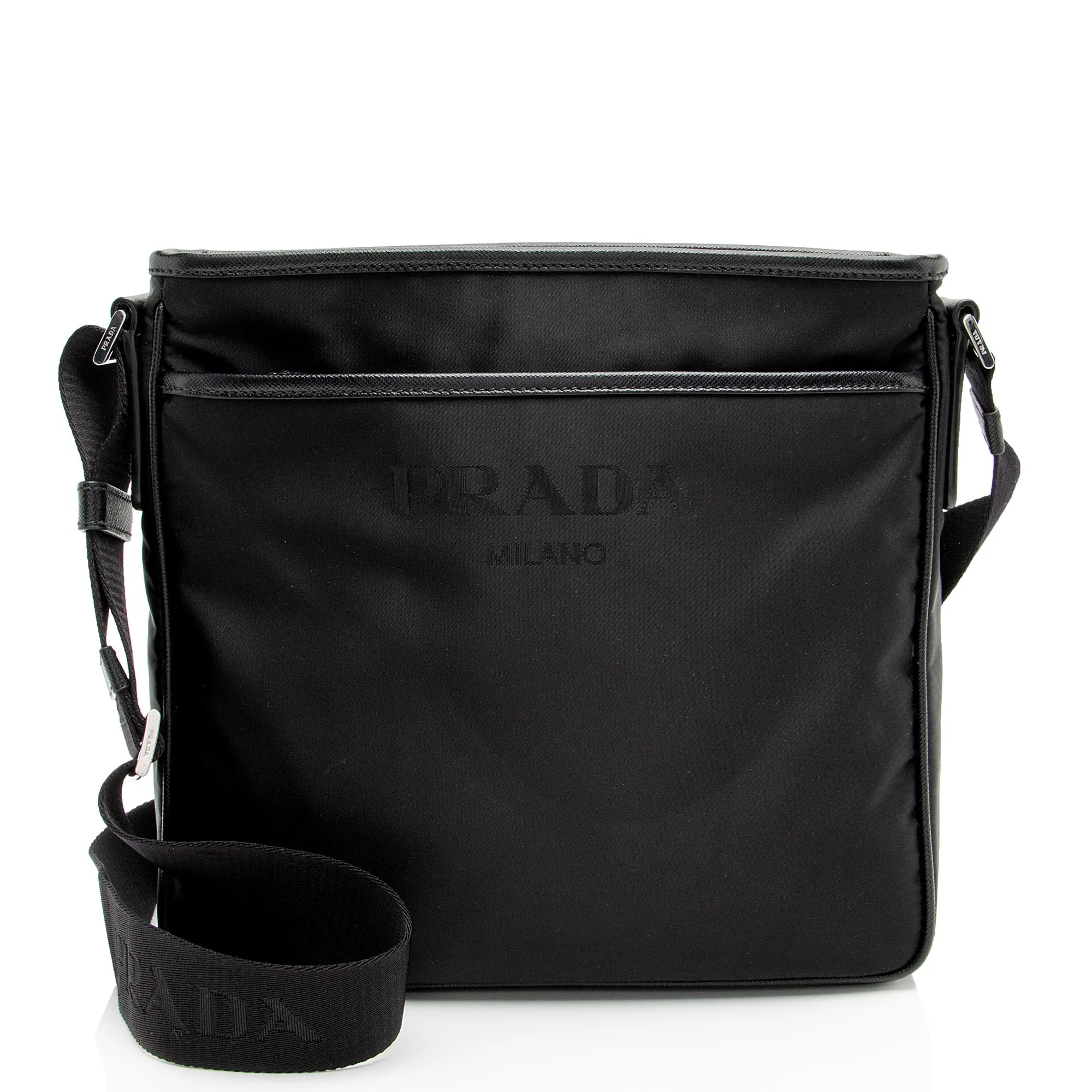 Prada Tessuto Saffiano Flat Messenger