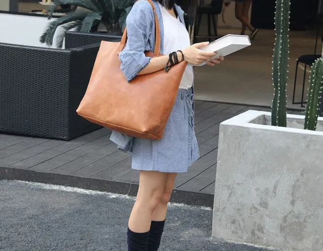 Stylish LEATHER Large Brown WOMEN Tote Bags Tote Shoulder Purse FOR WOMEN