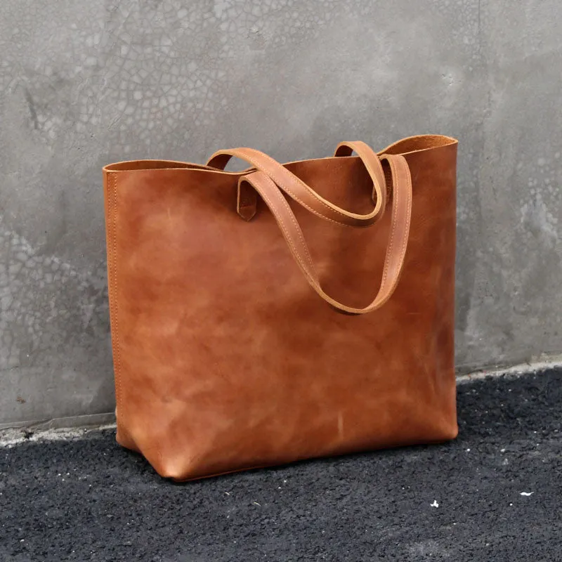 Stylish LEATHER Large Brown WOMEN Tote Bags Tote Shoulder Purse FOR WOMEN