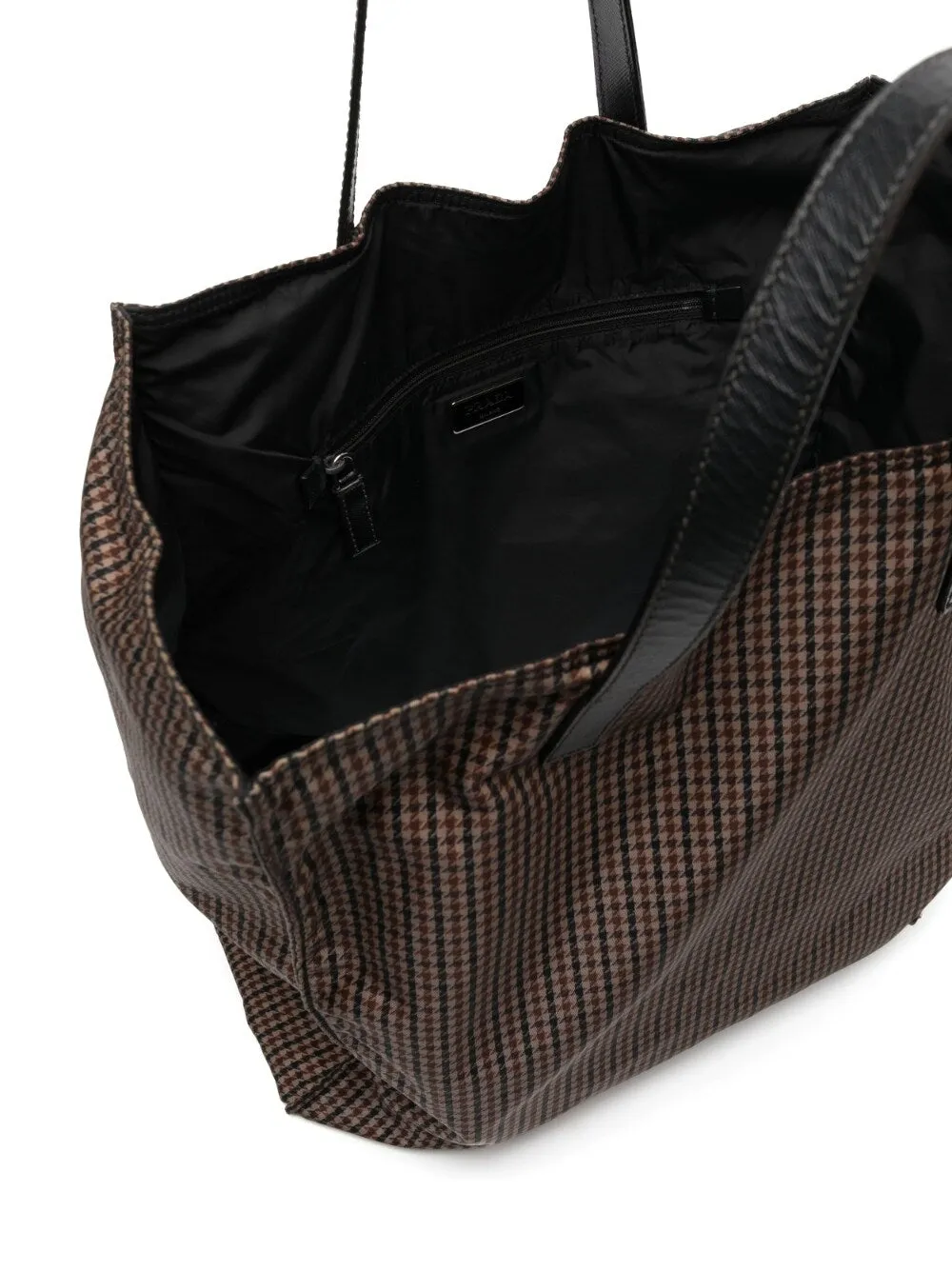 Tessuto Stampato Houndstooth Tote Bag