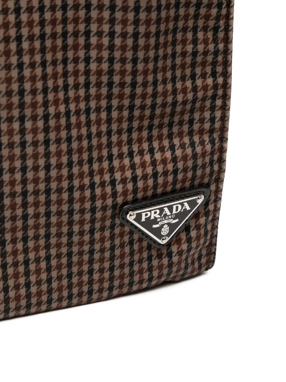 Tessuto Stampato Houndstooth Tote Bag