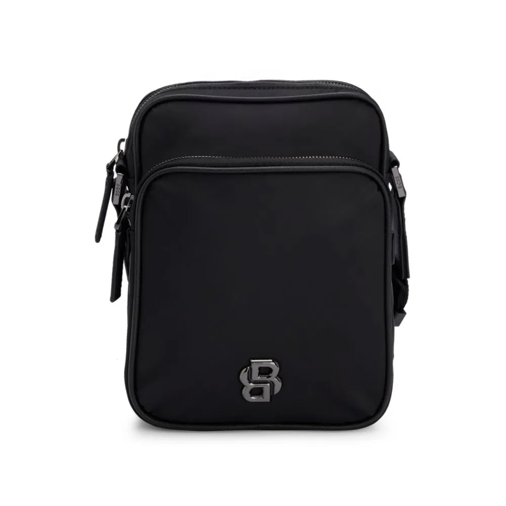 Twill reporter bag with Double B monogram